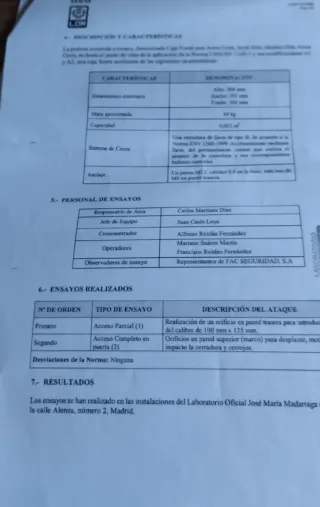 Caja de seguridad FAC grado III, modelo ELITE 12