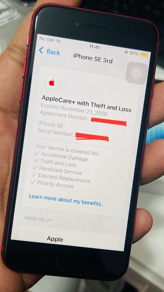 iPhone SE 2022 Rosso 3a Gen. Applecare+