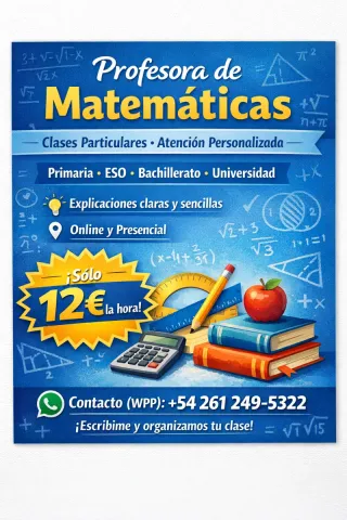 Clases particulares de matemáticas