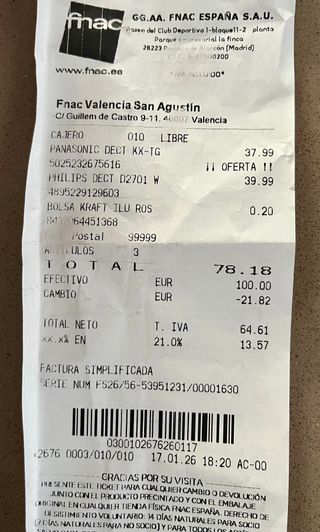 Philips D2701W Teléfono Fijo Inalámbrico