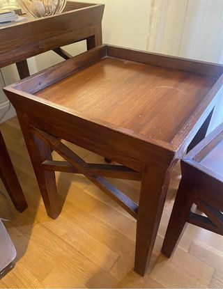 3 Mesas Nido Auxiliares Madera de Banak Importa