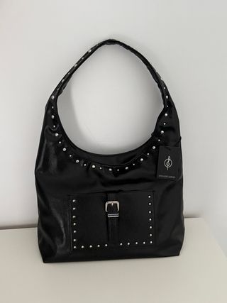 Bolso Negro Stradivarius Tachuelas