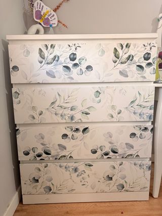 Cómoda Malm 4 cajones blanca