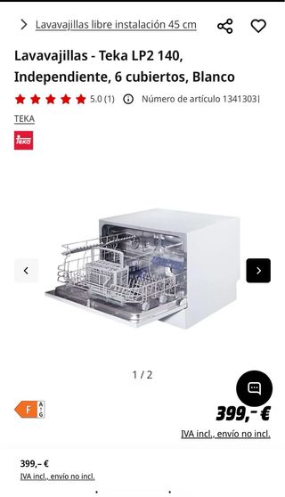 Mini lavavajillas Teka LP2 140