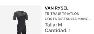 Tritraje Triatlón Corto Negro Talla M