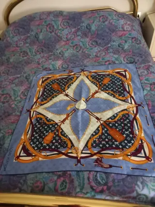 Foulard Louis Vuitton Blu/Viola