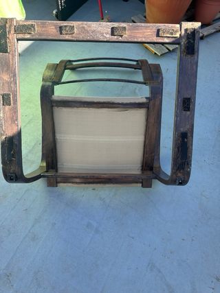 Silla de jardín madera y tela