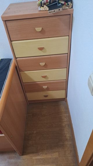 Dormitorio juvenil completo con colchón