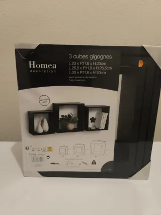 Estanterías Cubo Homea Negras