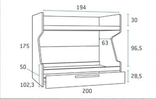 LITERA CON ESCALERA LATERAL FRM.
