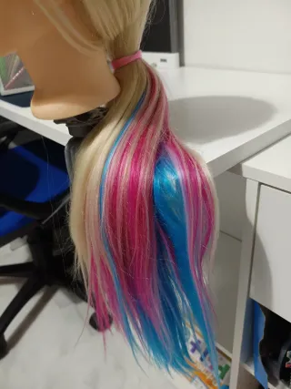 Cabeza peluquería y maquillaje giratoria.