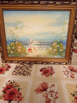 Quadro natura con cornice dorata