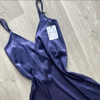 Pijama azul de satén