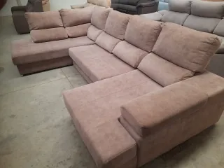 Sofá Cama Chaiselongue XXL Rosa