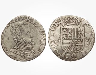 Moneda Plata España-Países Bajos 1566