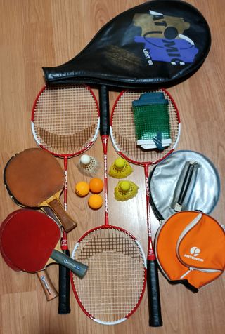 Palas Ping Pong y Bádminton con Bolas