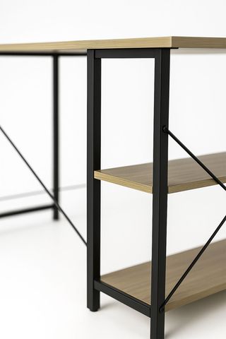 Escritorio de esquina madera y metal