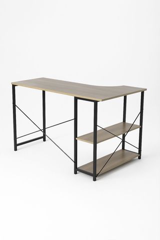 Escritorio de esquina madera y metal