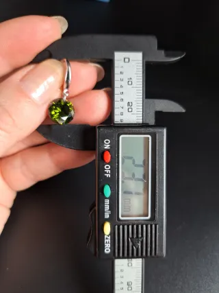 Pendientes Plata 925 Rodiada CZ Verdes