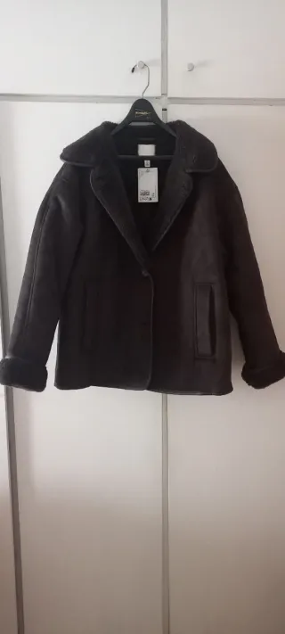 Chaquetón doble faz H&M marrón Talla L
