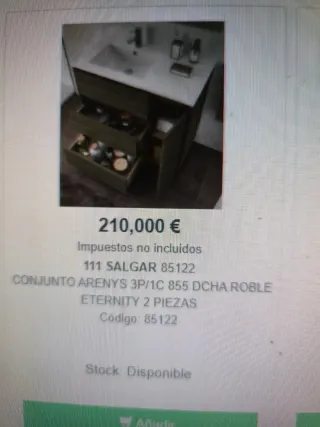 Mueble de lavabo Salgar Arenys Roble