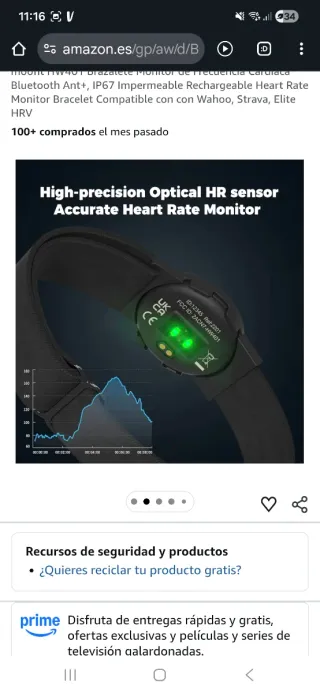 Pulsera deportiva negra Moofit HW401