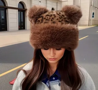 Sombrero piel sintética mujer orejas