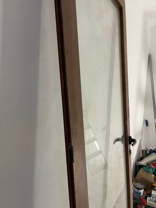 Puerta de aluminio con cristal 210cm x 86cm
