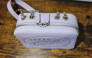 Borsa Lacoste Pelle lilla Croco Crew