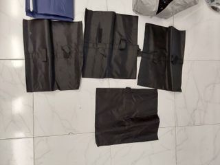 VOUNOT Carpa Plegable Gazebo 3x3m Botón Central, Cenador Pabellón de Jardín con Paredes Laterales, Sacos Arena y Bolsa de Trans