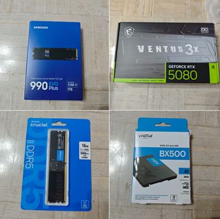 Discos duros SSD, Fuentes y RTX 5080. Nuevo, LEER