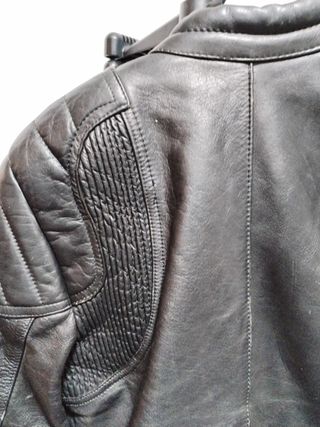 Chaqueta Cuero Negra Hombre