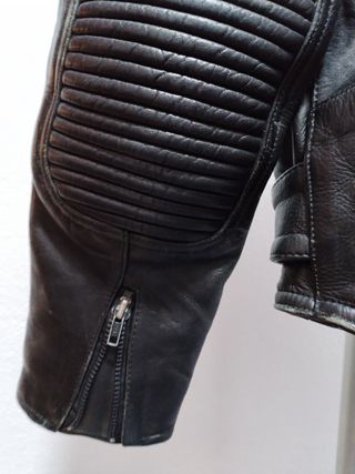 Chaqueta Cuero Negra Hombre