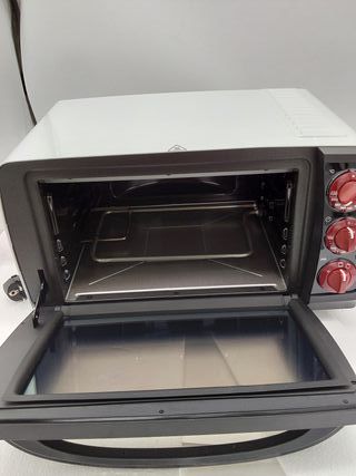 De'Longhi EO14552.W Horno eléctrico con 2 funciones de cocción, 1000 W, 14 L, acero inoxidable, plástico, blanco