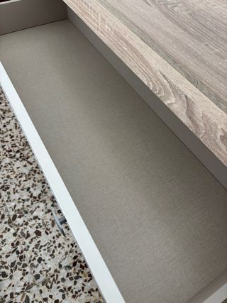 Cómoda 4 cajones madera y metal