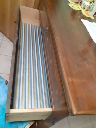 Cassettiera artigianale noce nazionale 1945