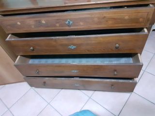 Cassettiera artigianale noce nazionale 1945