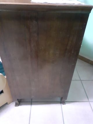 Cassettiera artigianale noce nazionale 1945