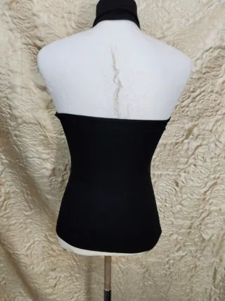 Top nero collo alto