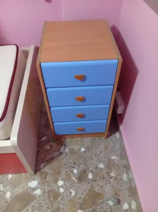 Cómoda infantil 4 cajones madera