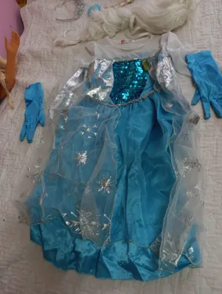Disfraz Elsa Frozen Talla 10 años / 140 cm.