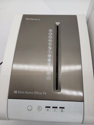 LEITZ 80010000 - Destructora IQ Slim Home Office P4 color blanco/plata