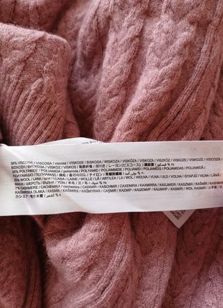 Jersey rosa trenzado de Mango