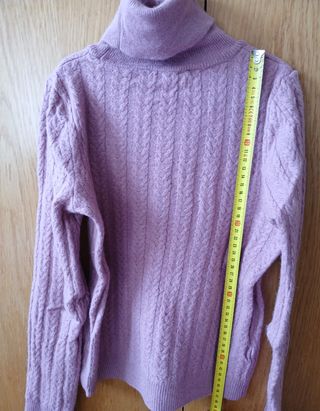 Jersey rosa trenzado de Mango