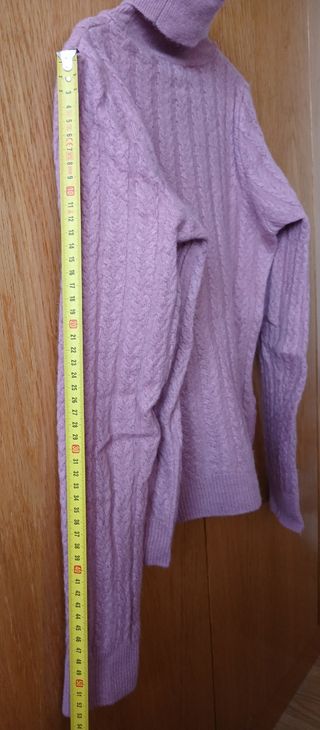 Jersey rosa trenzado de Mango