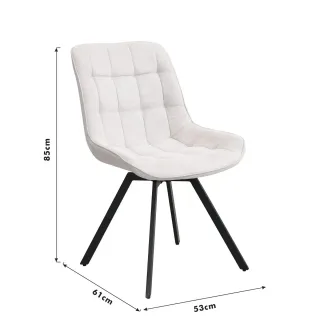 HERMOSAS SILLAS DE COMEDOR DE TELA EN GRIS