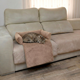 Cama pequeña multiusos mascotas. Colonial Marrón