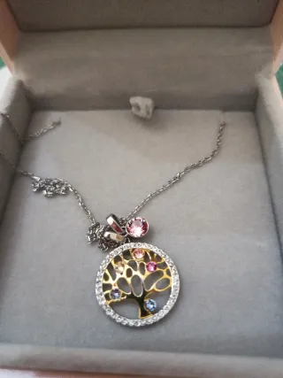 Collana albero della vita con cristalli