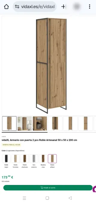 Armario roble 200cm NUEVO