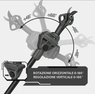 Kit Potatura 3in1 Cesoia + Motosega + Asta + Faro